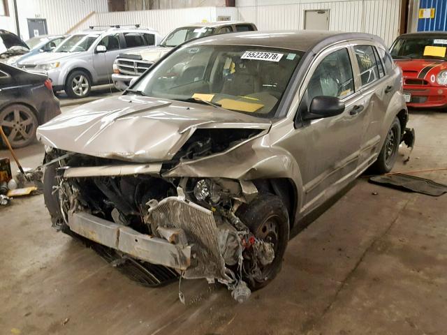 1B3HB28B37D231865 - 2007 DODGE CALIBER BEIGE photo 2