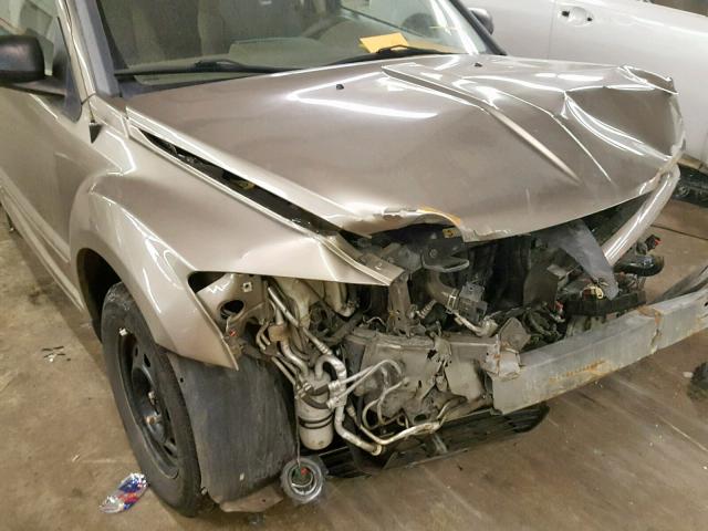 1B3HB28B37D231865 - 2007 DODGE CALIBER BEIGE photo 9