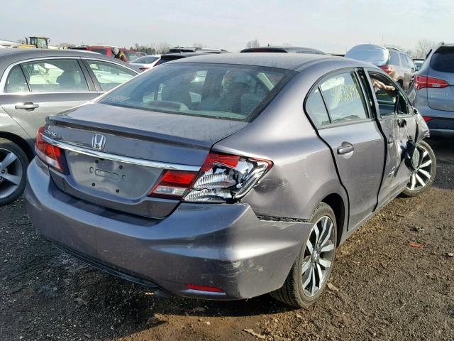 19XFB2F91EE275073 - 2014 HONDA CIVIC EXL GRAY photo 4