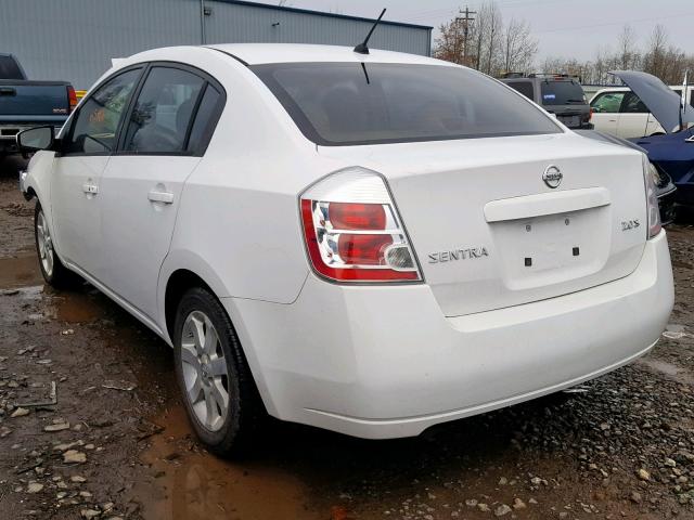 3N1AB61E07L618124 - 2007 NISSAN SENTRA 2.0 WHITE photo 3