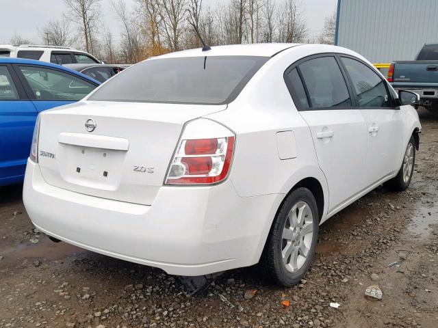 3N1AB61E07L618124 - 2007 NISSAN SENTRA 2.0 WHITE photo 4