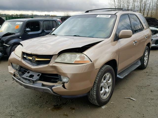 2HNYD18851H516627 - 2001 ACURA MDX TOURIN GOLD photo 2