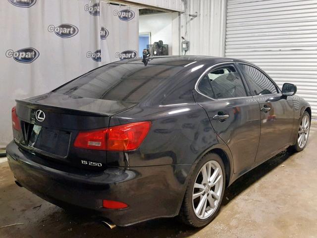 JTHBK262275037456 - 2007 LEXUS IS 250 BLACK photo 4