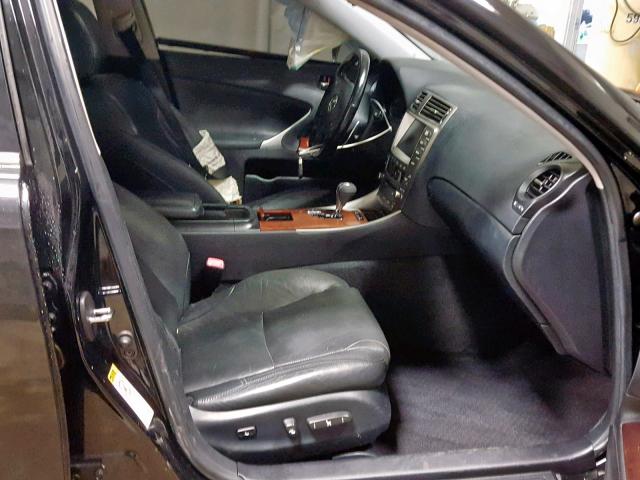 JTHBK262275037456 - 2007 LEXUS IS 250 BLACK photo 5