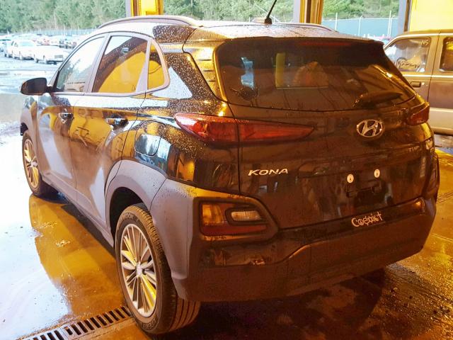 KM8K6CAA2JU096218 - 2018 HYUNDAI KONA SEL BLACK photo 3