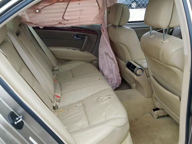 JH4KB16586C000748 - 2006 ACURA RL TAN photo 6