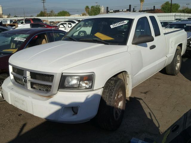 1D7CE3BK7AS179163 - 2010 DODGE DAKOTA SXT WHITE photo 2