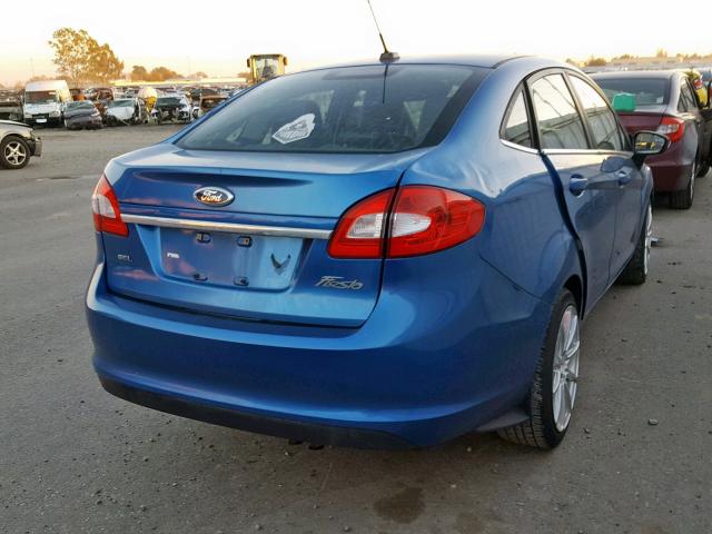 3FADP4CJ3BM145340 - 2011 FORD FIESTA SEL BLUE photo 4