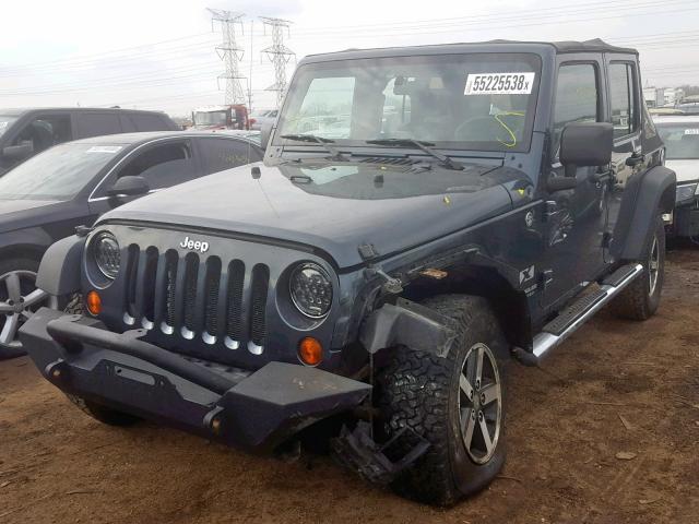 1J4GA39187L115084 - 2007 JEEP WRANGLER X GRAY photo 2