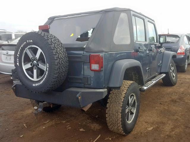 1J4GA39187L115084 - 2007 JEEP WRANGLER X GRAY photo 4