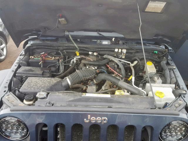 1J4GA39187L115084 - 2007 JEEP WRANGLER X GRAY photo 7