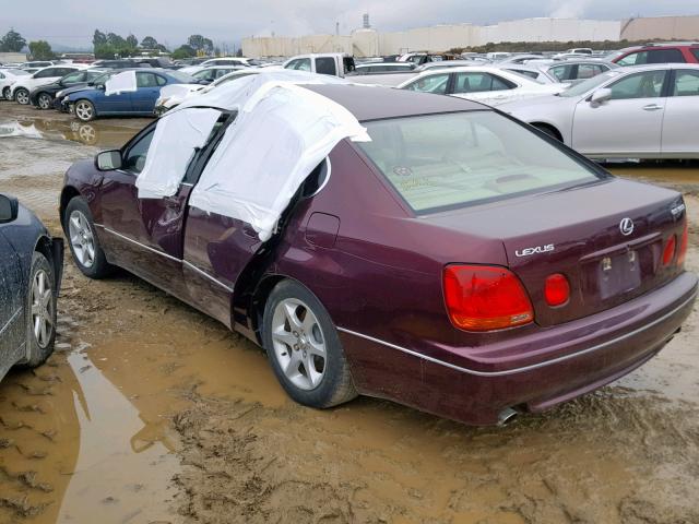 JT8BD69S820155692 - 2002 LEXUS GS 300 MAROON photo 3