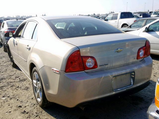 1G1ZH57B69F227314 - 2009 CHEVROLET MALIBU 1LT BEIGE photo 3
