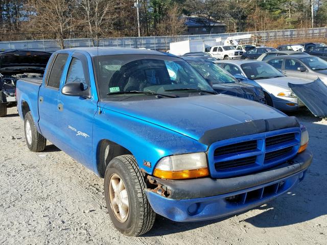 1B7GL2AX7YS674126 - 2000 DODGE DAKOTA QUA BLUE photo 1