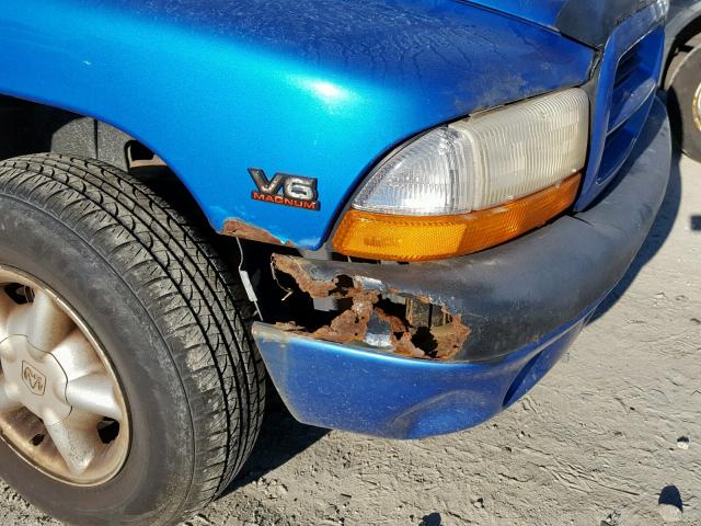 1B7GL2AX7YS674126 - 2000 DODGE DAKOTA QUA BLUE photo 9