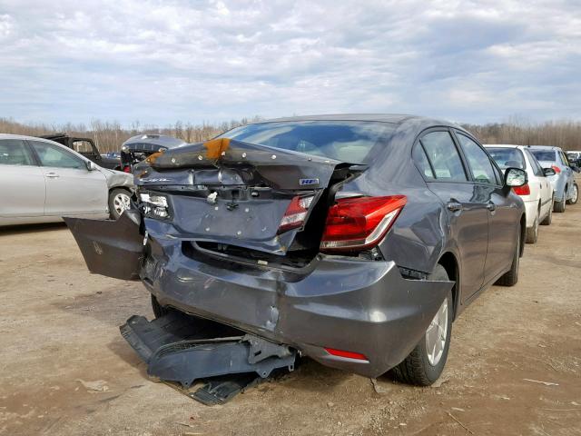 2HGFB2F6XDH532810 - 2013 HONDA CIVIC HF GRAY photo 4