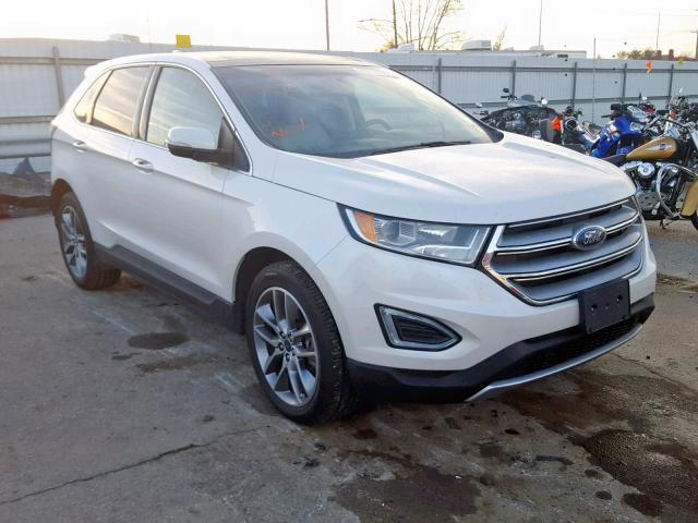 2FMTK4K80FBB20465 - 2015 FORD EDGE TITAN WHITE photo 1