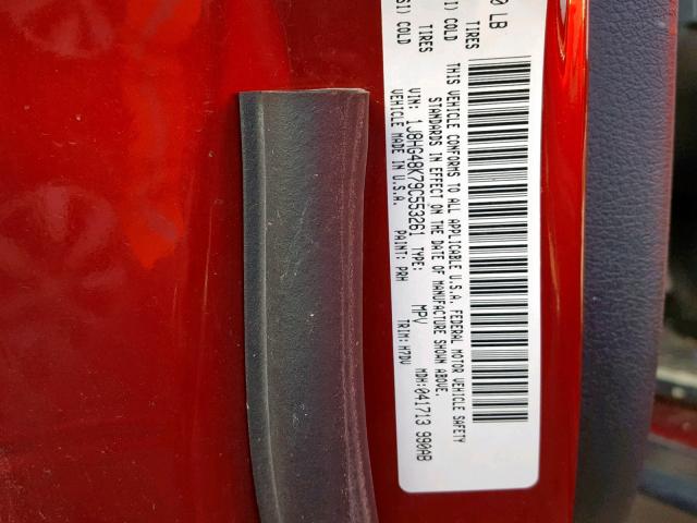 1J8HG48K79C553261 - 2009 JEEP COMMANDER Qırmızı foto 10