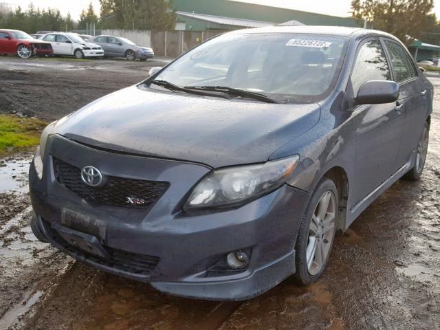 1NXBE4EE4AZ221130 - 2010 TOYOTA COROLLA XR CHARCOAL photo 2