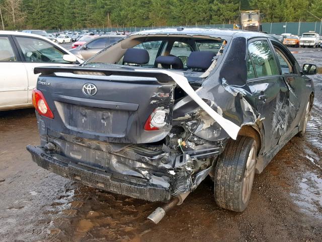 1NXBE4EE4AZ221130 - 2010 TOYOTA COROLLA XR CHARCOAL photo 4