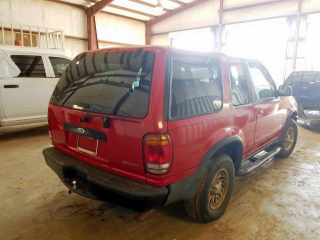 1FMYU22E8WUC25419 - 1998 FORD EXPLORER RED photo 4