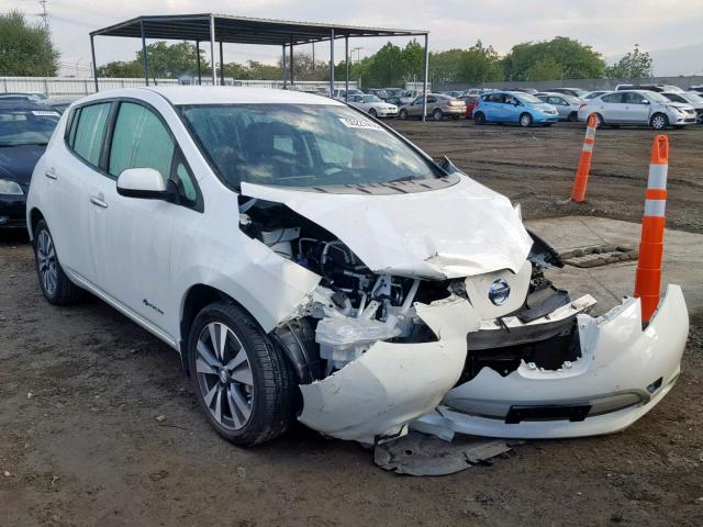 1N4AZ0CP9FC332583 - 2015 NISSAN LEAF S WHITE photo 1