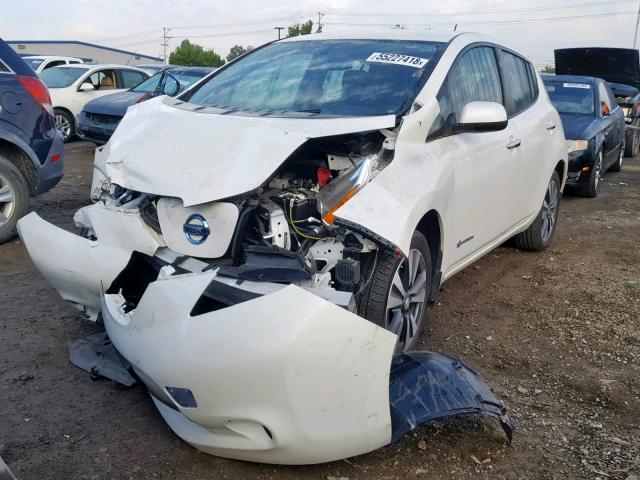 1N4AZ0CP9FC332583 - 2015 NISSAN LEAF S WHITE photo 2