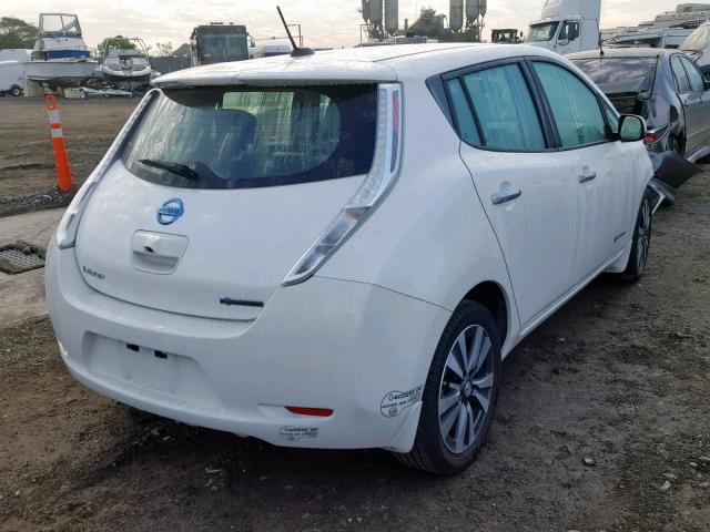 1N4AZ0CP9FC332583 - 2015 NISSAN LEAF S WHITE photo 4