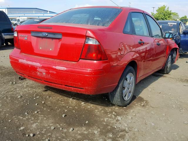 1FAFP34N97W106151 - 2007 FORD FOCUS ZX4 RED photo 4