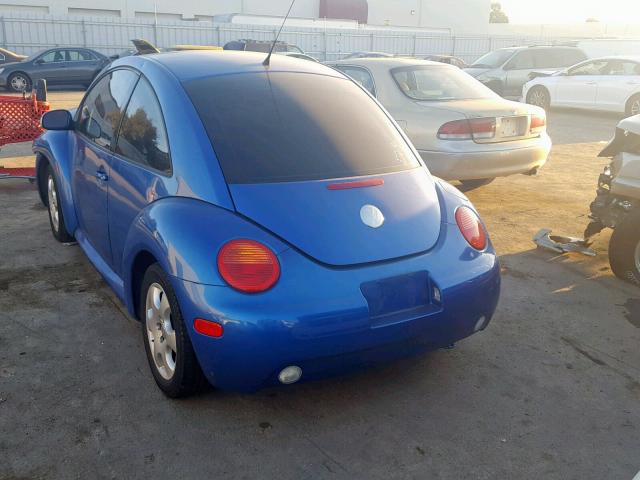 3VWCK21C63M443960 - 2003 VOLKSWAGEN NEW BEETLE BLUE photo 3