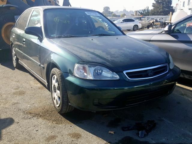 2HGEJ6614YH534018 - 2000 HONDA CIVIC BASE GREEN photo 1