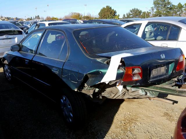 2HGEJ6614YH534018 - 2000 HONDA CIVIC BASE GREEN photo 3
