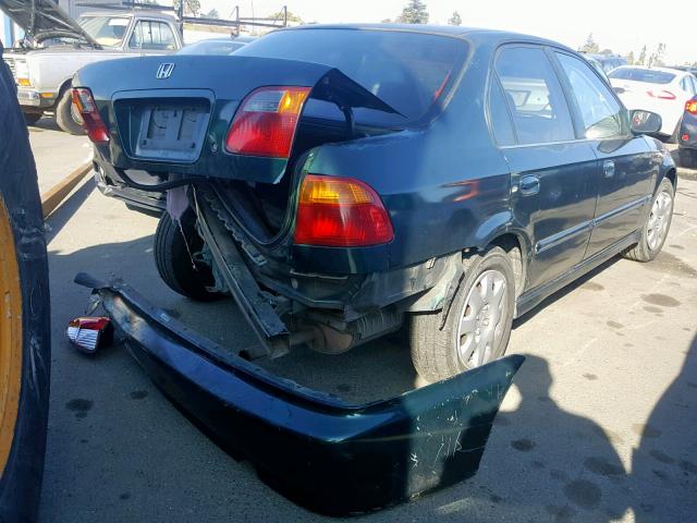2HGEJ6614YH534018 - 2000 HONDA CIVIC BASE GREEN photo 4