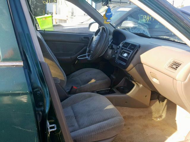2HGEJ6614YH534018 - 2000 HONDA CIVIC BASE GREEN photo 5
