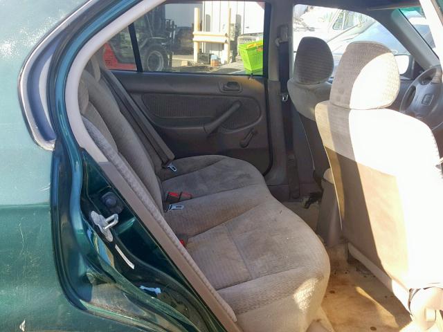 2HGEJ6614YH534018 - 2000 HONDA CIVIC BASE GREEN photo 6