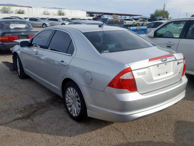 3FADP0L39AR267843 - 2010 FORD FUSION HYB SILVER photo 3