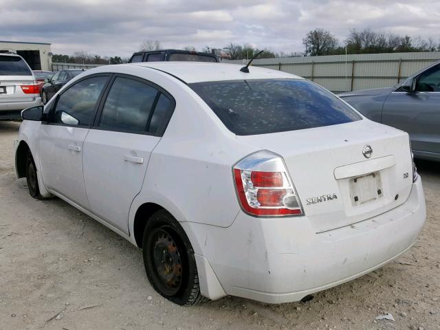 3N1AB61E77L615222 - 2007 NISSAN SENTRA 2.0 WHITE photo 3