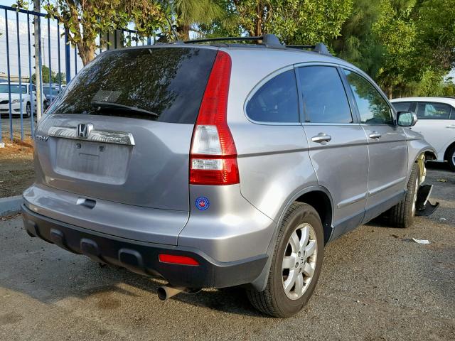 JHLRE38708C044332 - 2008 HONDA CR-V EXL SILVER photo 4