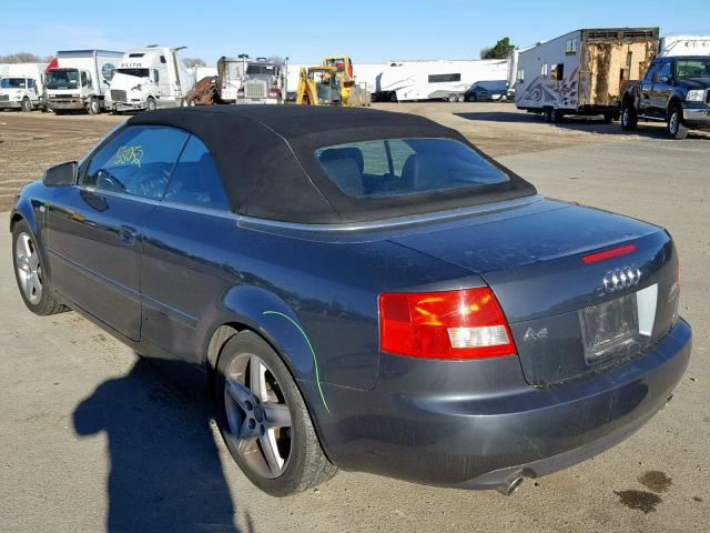 WAUAC48H85K014458 - 2005 AUDI A4 1.8 CAB CHARCOAL photo 3