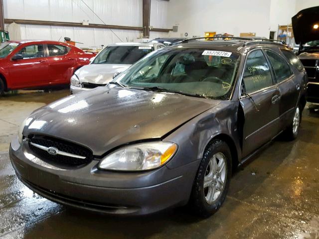 1FAFP59S62G150668 - 2002 FORD TAURUS SEL GRAY photo 2