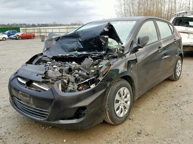 KMHCT5AE7GU296242 - 2016 HYUNDAI ACCENT SE BLACK photo 2