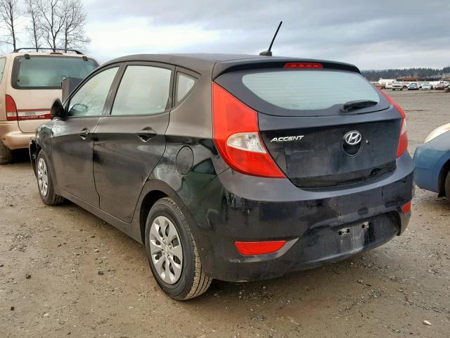 KMHCT5AE7GU296242 - 2016 HYUNDAI ACCENT SE BLACK photo 3