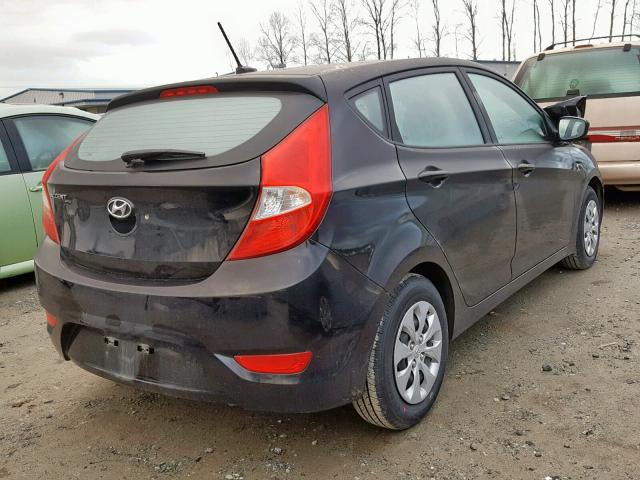 KMHCT5AE7GU296242 - 2016 HYUNDAI ACCENT SE BLACK photo 4