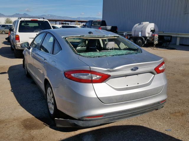 1FA6P0G79E5372915 - 2014 FORD FUSION S SILVER photo 3