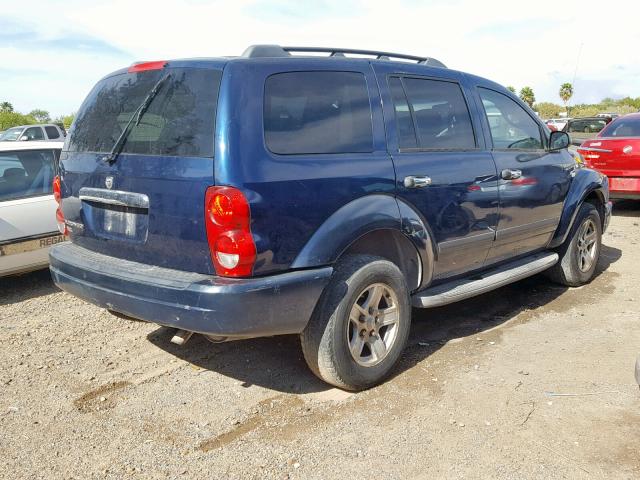 1D4HD48K16F119026 - 2006 DODGE DURANGO SL BLUE photo 4