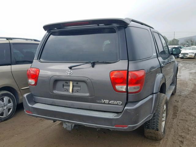 5TDBT48AX5S249799 - 2005 TOYOTA SEQUOIA LI GRAY photo 4