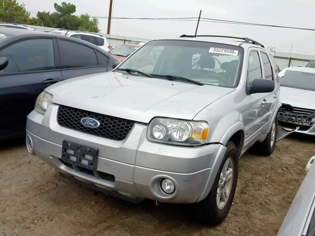 1FMYU59H87KA76086 - 2007 FORD ESCAPE HEV SILVER photo 2