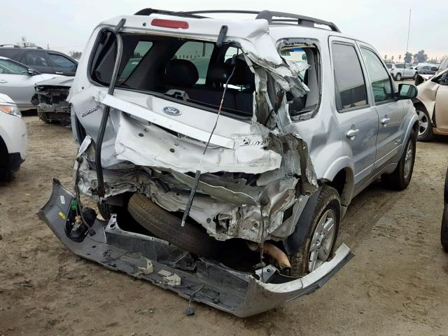 1FMYU59H87KA76086 - 2007 FORD ESCAPE HEV SILVER photo 4