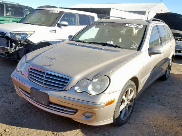 WDBRH81J25F583583 - 2005 MERCEDES-BENZ C 240 SPOR TAN photo 2