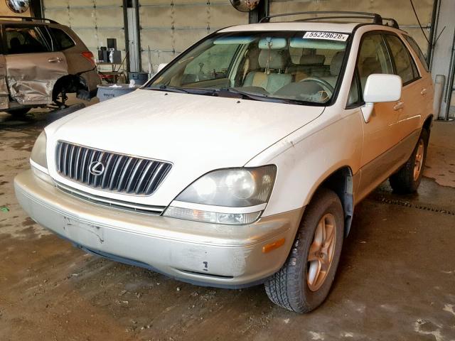 JT6HF10U2X0076377 - 1999 LEXUS RX 300 WHITE photo 2